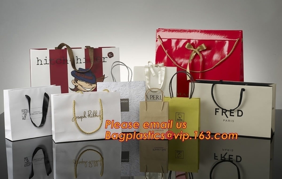 High Quality And Fancy Customized Black Printed Luxury Gift Paper Shopping Bag