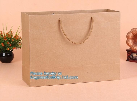 Manufacturer Shopping White Kraft Paper Carrier Bag,Luxury recycled custom printing logo shopping pack paper bag, packag