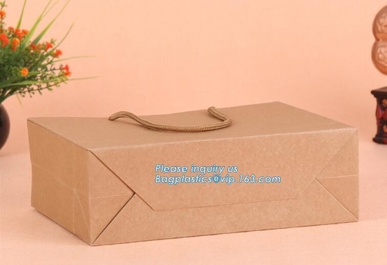 Manufacturer Shopping White Kraft Paper Carrier Bag,Luxury recycled custom printing logo shopping pack paper bag, packag