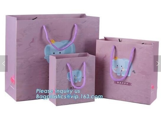 Luxury customized white paper shopping bag with handle,carrier bags,shopping bag with ribbon handle for gift packaging