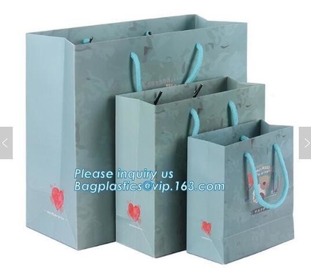 Luxury customized white paper shopping bag with handle,carrier bags,shopping bag with ribbon handle for gift packaging