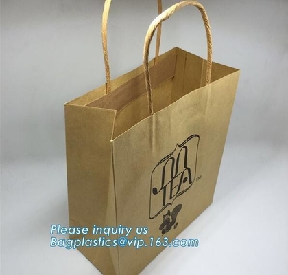 Custom Luxury ribbon satin finish paper carrier bags with rope handles and ribbon bow fastener,Brand Lager Paper Carrier