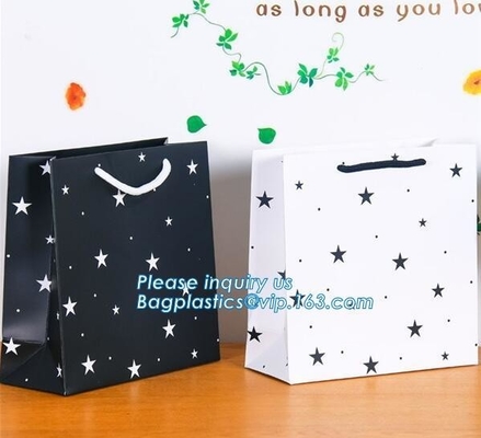 Full printed Luxury Paper Gift Bags Paper Carrier Bag Party Bag with Rope HandlesPersonalized Large Luxury Gift Shopping