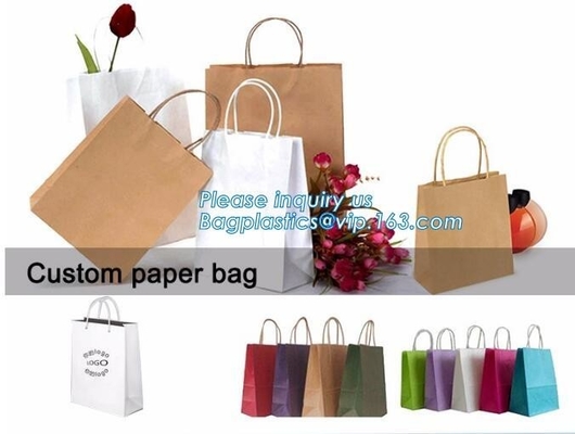 everyday kraft shopping bags with twisted handle,Durable Folding Pink Cute Happy Birthday Paper Gift Bag, BAGEASE PACKAG