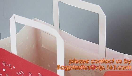 Multicolor paper gift bag, colorful kraft paper shopping bag, Recycled Flat Handle Brown Krafts Paper Bags Custom, Chris
