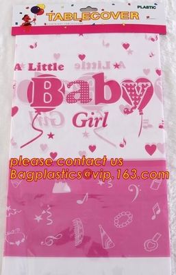 Custom Printed Plastic Waterproof Halloween Table Cloth, custom printed plastic table cover sheet, Household Items Solid