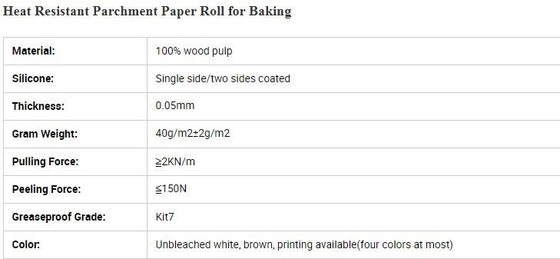 Wood Pulp Unbleached Biodegradable Food Wrapping Paper Silicone Coated Parchment Vellum Paper For Foil Tape Fac