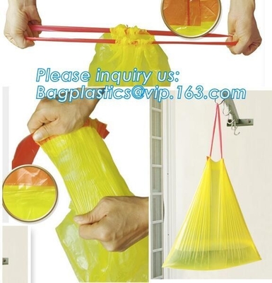 Bio Recycling & Degradable Strong Rubbish Bags Bathroom Trash Can Liners for Bedroom Home Kitchen Office Car Waste Bin