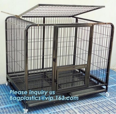 Pet Cages, Carriers & Houses foldable double door large dog kennel house, portable strong dog cage fold able stainless s