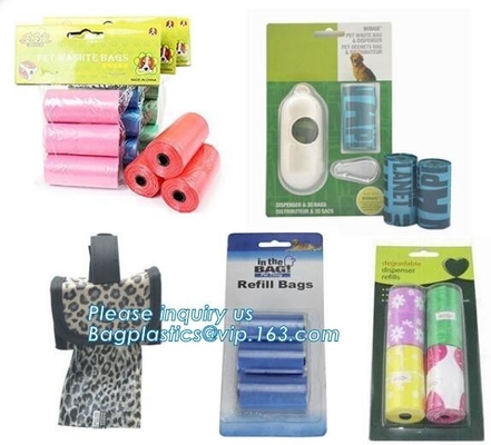 eco pet waste bag ,private label biodegradable dog poop bags with EPI technology, Pet Waste Bags Biodegradable Dog Poop