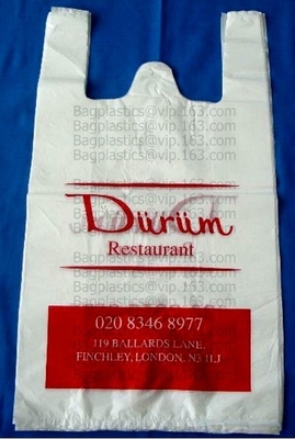 100 Compostable Biodegradable Shopping Bags - T-Shirt Style Carry Bags For Trash Or Grocery - Super Strong Holds 25 Poun