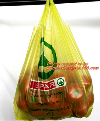 100 Compostable Biodegradable Shopping Bags - T-Shirt Style Carry Bags For Trash Or Grocery - Strong Holds 25 Lbs Tie Ha