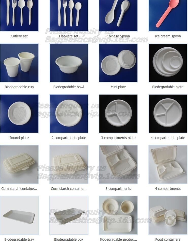 spoon, folk, knife, tray, disposable plate, deli tray, biodegradable breakfast tray, Biodegradable Disposable Food Tray
