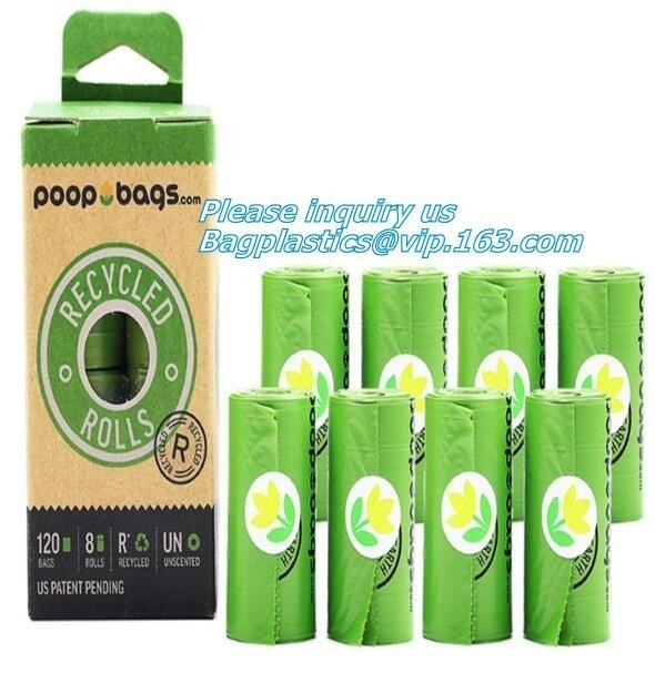 Dog Poop Bag Cornstarch Compostables, Unscented Environment Friendly Compostable Dog Pet Poop Bags, Star Seal Leak Proof