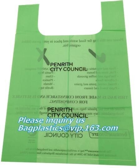 Singlet Vest Carrier Plastic Biodegradable Shopping Bag With EN13432 Certificated, Vest Carrier Plastic Shopping Bags