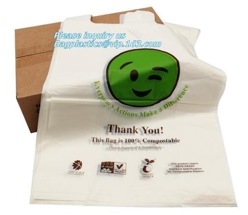 biodegradable packing bags, Biobag Compostable T-Shirt Bag, Compostable t-shirt bag, degradable bag manufacturer vest ca