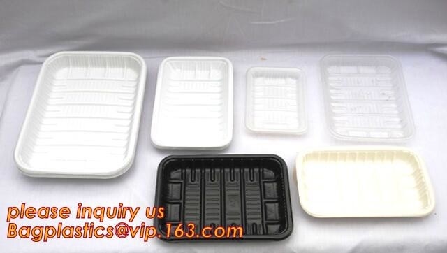 Corn Starch Biodegradable Plastic Meal Prep Tray, Eco-friendly bio disposable corn starch lunch trays, corn starch biode