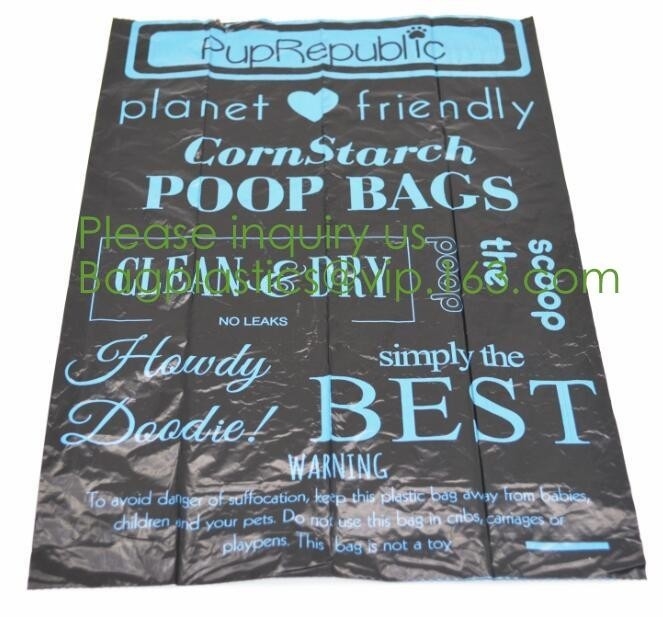 Custom Printing Corn Starch Biodegradable Compostable Plastic Bag,Thank You Bags Durable Cornstarch PLA Compostable T-Sh