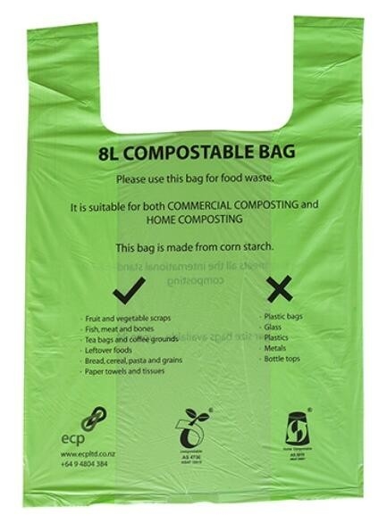 Eco Friendly Disposable Biodegradable and Compostable Kitchen Waste Trash Collection, Biobased Refuse Sacks, Gallon Frie