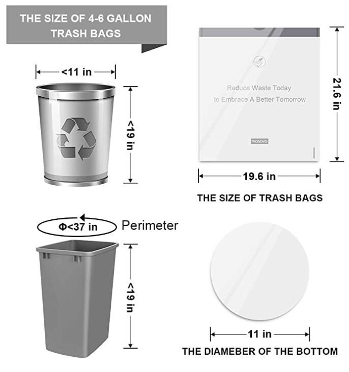 Drawstring Trash Bags On Roll Disposable Bag In Compostable, Eco-Friendly Roll Drawstring Compostable Biodegradable Garb