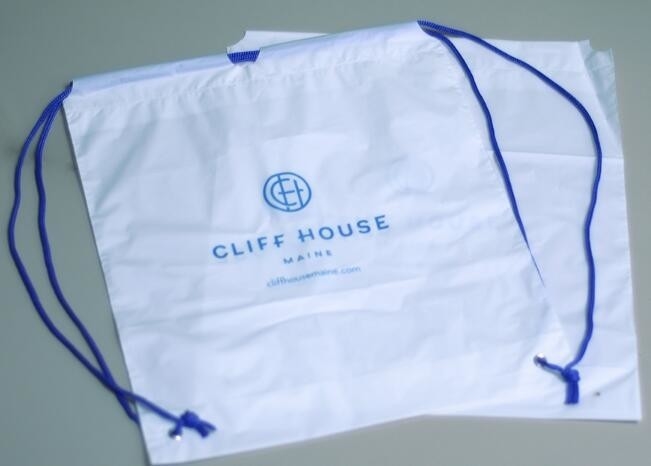 Biodegradable Drawstring Laundry Bag With Printing,Logo Printed Poly Drawstring Hotel/Travel Laundry Plastic Bag