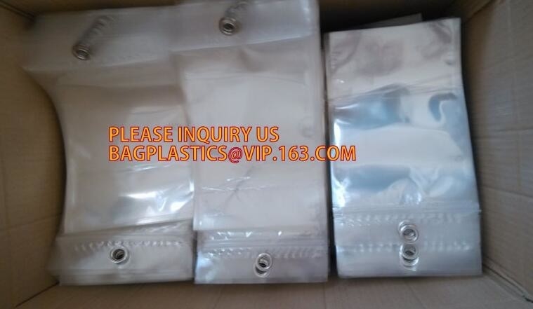 k resealable plastic packaging bags for clothes, PE / PE / PP plastic zipper plastic bags for clothes, hanger hook