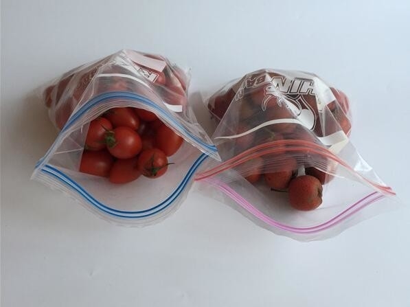 Double zipper bpa free food grade liquid plastic breast milk storage bags, food double zip lock plastic packaging bags