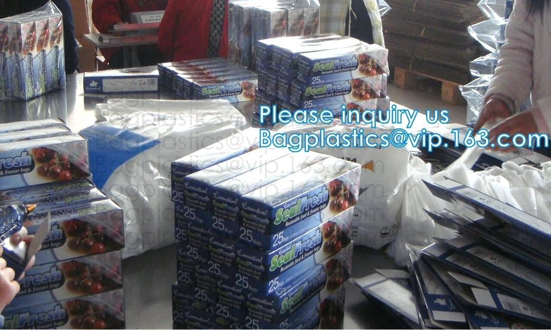 Zipper Food Storage Freezer Bags, Fresh, Sandwich, Freezer, Fold over, bread, Quart, Gallon, American value