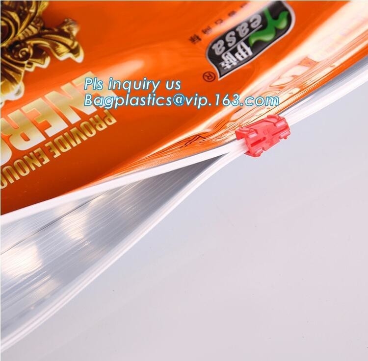 Biodegradable Accessories Pouch Press Lok Inequilateral Double Track Zipper Track Vacuum Plastic Zipper/Vacuum Zipper
