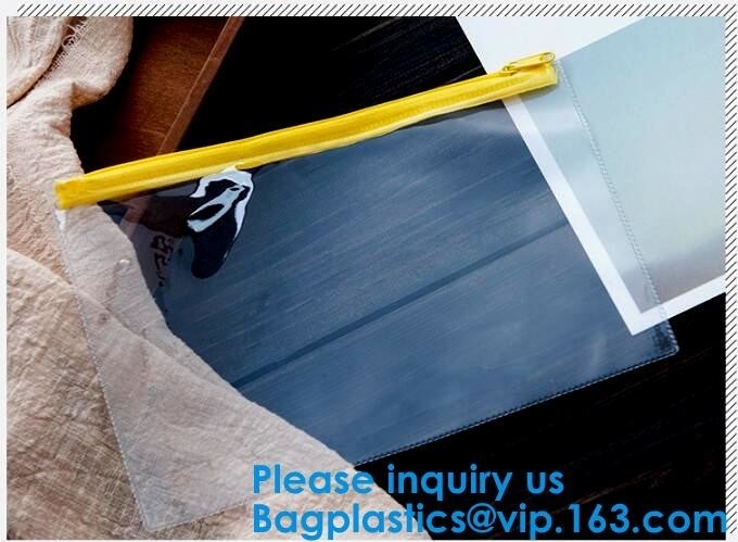 Custom Logo PVC Vinyl Clear Zipper Slider Pouch Transparent Soft Bikini Cosmetic EVA Material k Bag