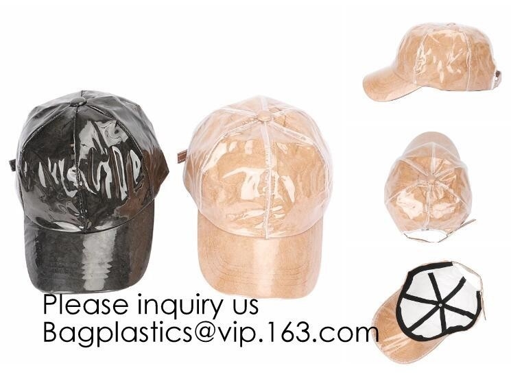 New Design Custom Tyvek&Pvc Hat/Adjustable Clear Pvc Baseball Cap/Washable Tyvek Paper Hat, bagease, bagplastics, pak