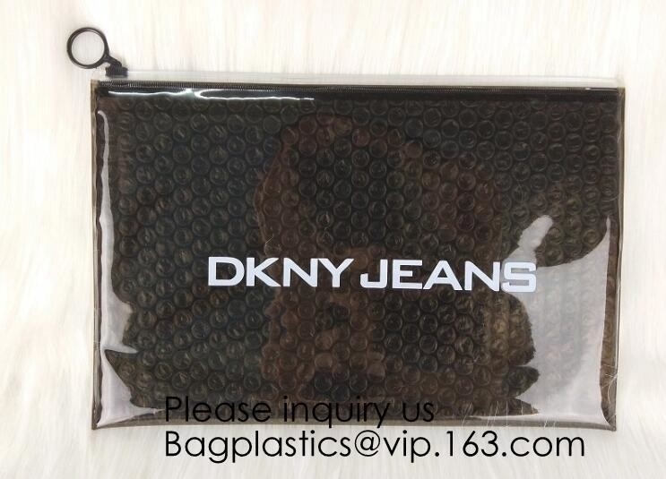 Colored PVC Film Bubble Bag/Special PVC k Bubble Bag/New Material Bubble Mailer With Zipper, bagease, bagplastics