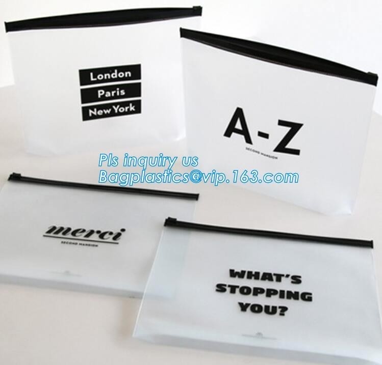 Summer Kit Frosted k Bag Slider Zipper Bag, underware packing PE material slider zipper bag, slider zipper pvc bag