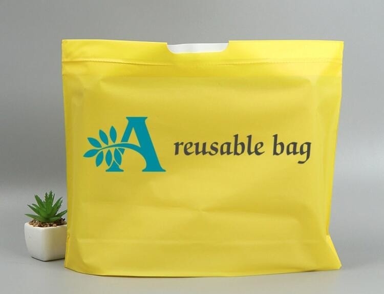 Promotion hanging waterproof drawstring compostable Beam Mouth PE Plastic Clothes Drawstring Shopping Bags
