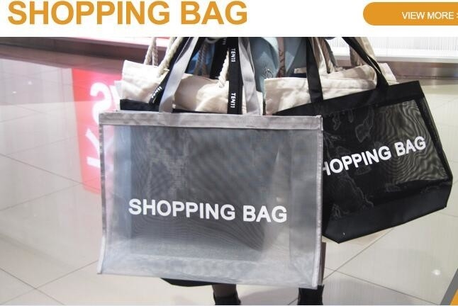 Mesh Beach Bags, Grocery Produce Tote Bag With Zipper & Pockets For Gym, Picnic, Shopping Or Travel