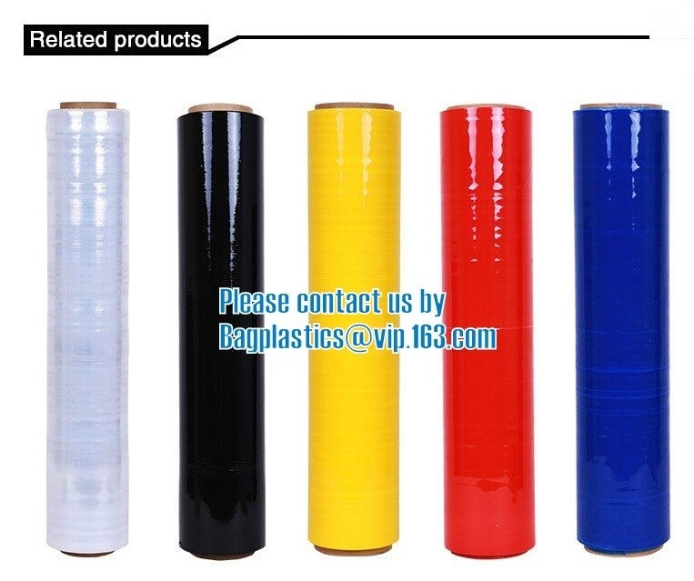 PE Colored Shrink Wrap Stretch Film, PE Mini Stretch Banding Film, industrial stretch plastic cast packaging film