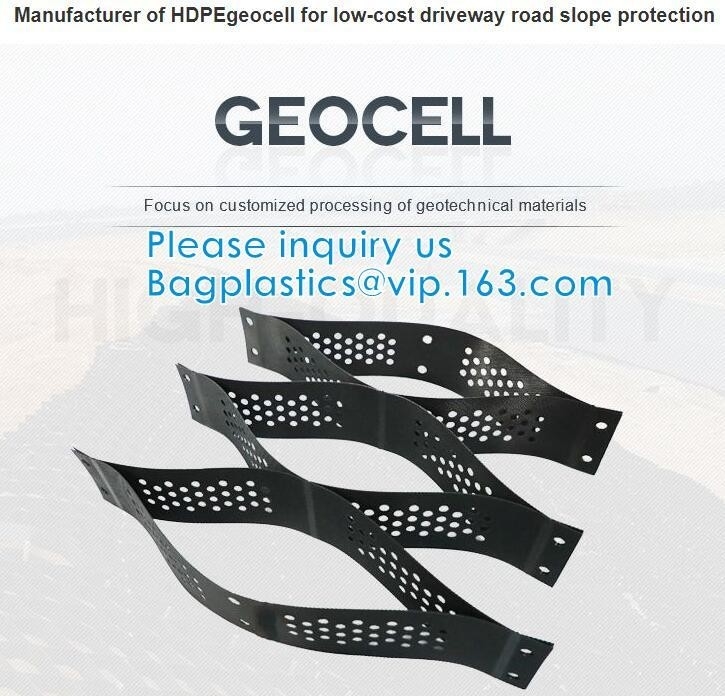 Plastic Hdpe Cellular Textured Gravel Stabilizer Typar Geocell Recycled Plastic Pavers Textured Perforated Driveway